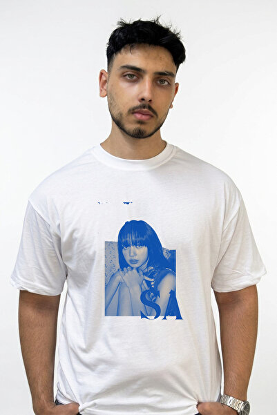 Anetos Lisa_1 Design Printed Oversize White T-Shirt