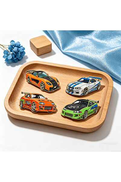 Choice 4pcs Brooches 4pcs Creative Sports Car Enamel Pins Set Cartoon Brooch ...