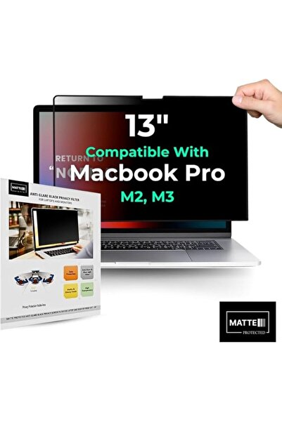 MATTE PROTECTED شاشة حماية من الوهج M-7044 PRO سوداء اللون لأجهزة ماك بوك 13 ...