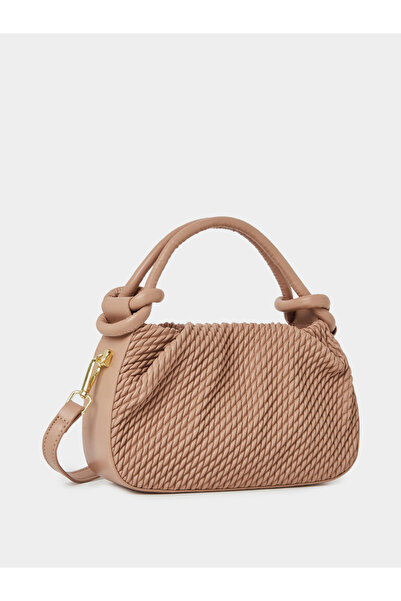 Styli Textured Handbag with Top Handle