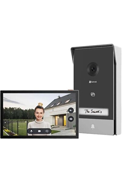 EZVIZ Hp7 Smart Video Doorbell - 7" Touchscreen Display and 2K Camera for Ent...