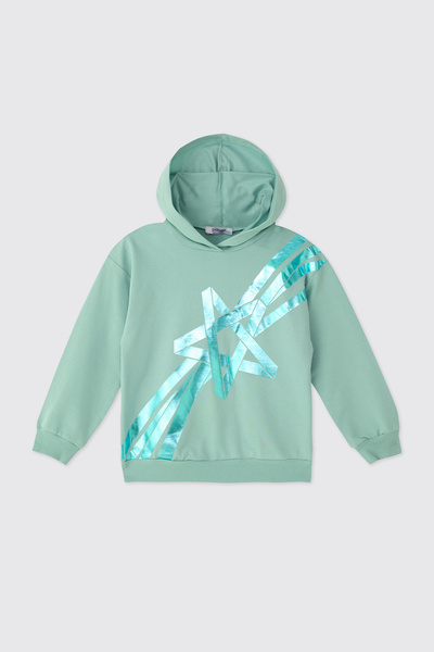 Panço Baby Girl Mint Sweatshirt