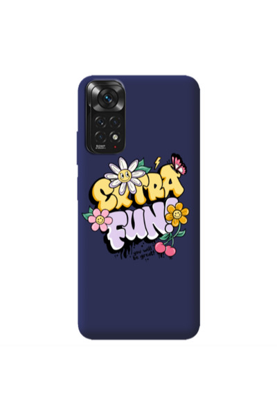 Other Xiaomi Redmi Note 11 4G Extra Fun Dark blue Colored Silicone TPU Θήκη