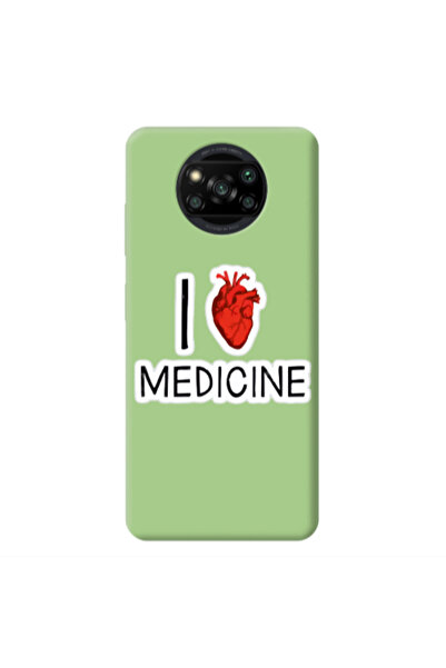 Other Xiaomi Poco X3 /X3 Pro I Love Medicin Light Green Colored Silicone TPU ...