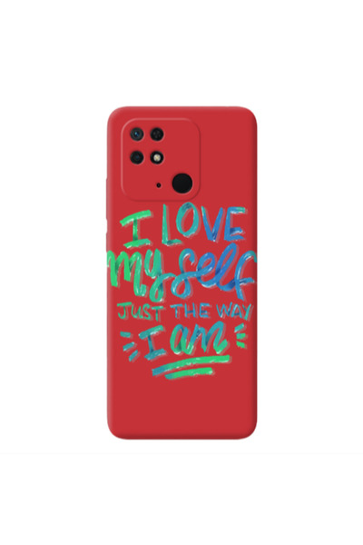 Other Xiaomi Redmi 10C I Love My self Red Colored Silicone TPU Θήκη