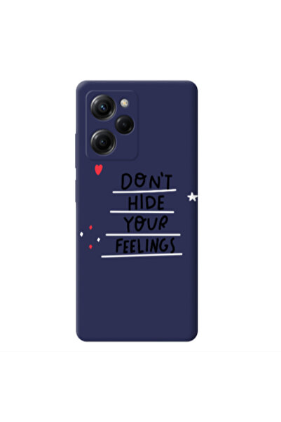 Other Xiaomi Poco X5 Pro Dont Hide Your Feelings Dark blue Colored Silicone T...