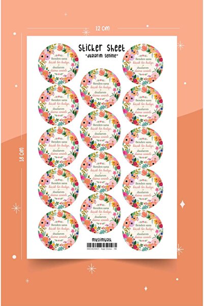 MuslimWalk Dualarım Seninle – Paketleme Sticker Seti #199