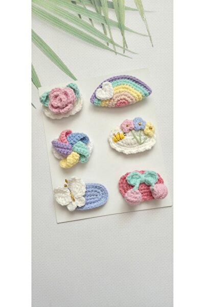 Hand Mother's Since 2024 Hairless Baby Hair Clips 6-Piece Mixed Sets Hanmade ...