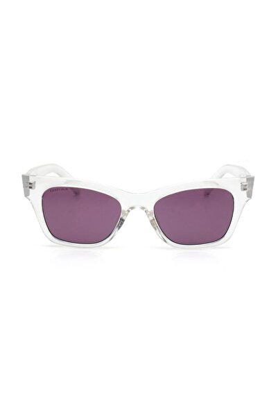 FASTRACK Non Polarized Sunglasses Crystal Clear Frame Purple Mirror Lens 50mm...