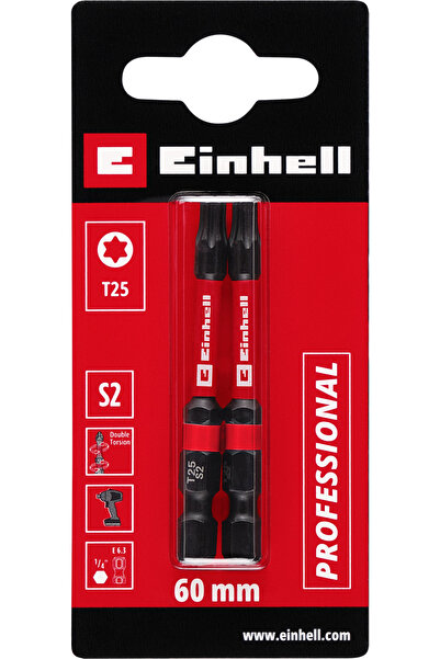 Einhell Çift Torsiyonlu Darbeli Bit Seti, 2 Parça, 60 mm, T25 - 49132180