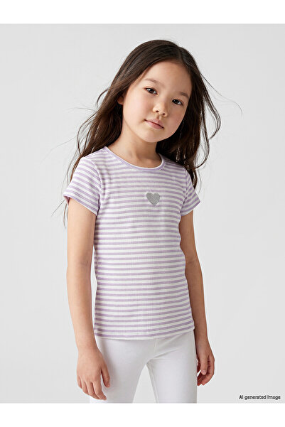 LC Waikiki Trendlucky Girl's Glittery T-Shirt with a Difference