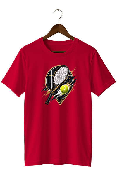 WİDİ Dynamic Tennis Printed T-Shirt Sports Court T-Shirt