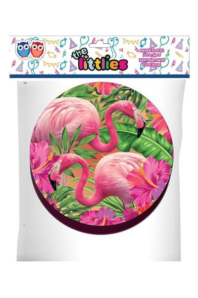 The Littlies Χάρτινα Πιάτα Πάρτι The Littles Φλαμίνγκο 23 εκ. 6 τεμάχια