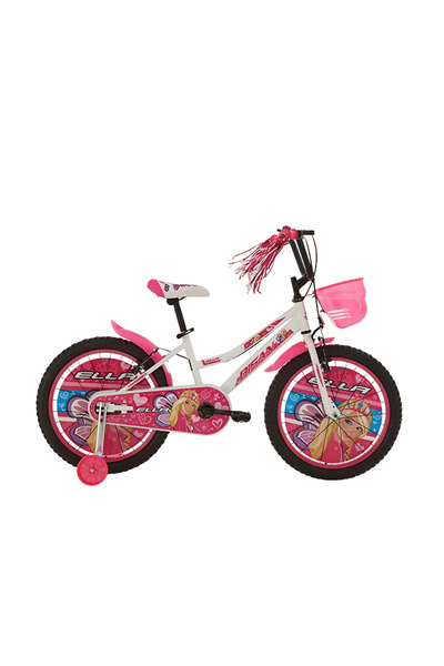 Bisan ELLA KIZ ÇOCUK BİSİKLETİ 30 CM V 20 JANT BEYAZ PEMBE