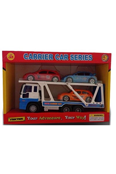 Blue Toys Φορτηγό με κίνηση τριβής με 3 αγωνιστικά αυτοκίνητα (MKM941935)