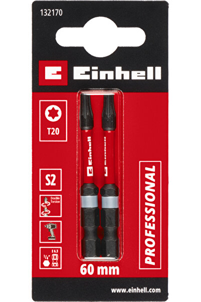 Einhell Çift Torsiyonlu Darbeli Bit Seti, 2 Parça, 60 mm, T20 - 49132170