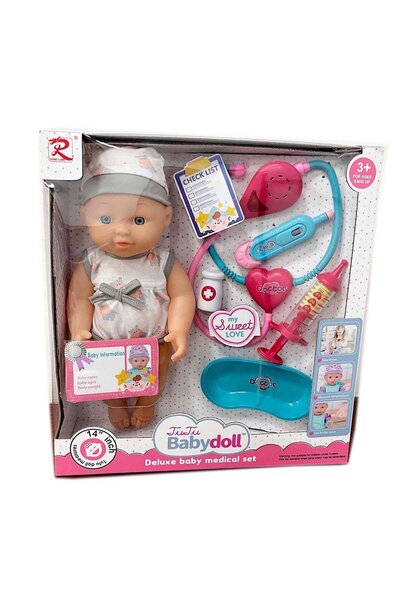Blue Toys Κούκλα με αξεσουάρ ιατρικής περίθαλψης (MKS122893)