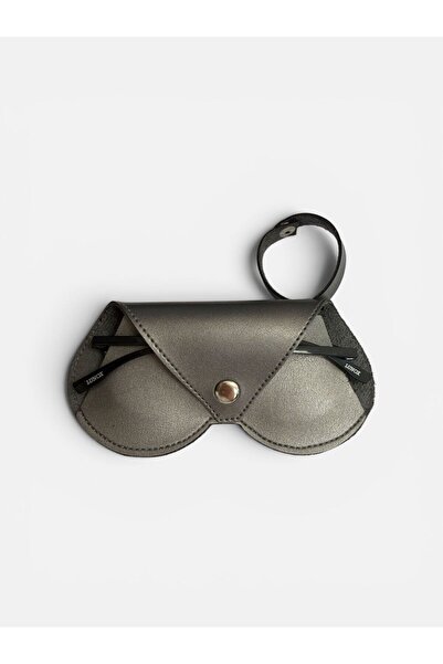Mia Belt Κρεμαστή θήκη γυαλιών σε σχήμα καρδιάς, ασημί χρώμα, τσάντα από συνθ...