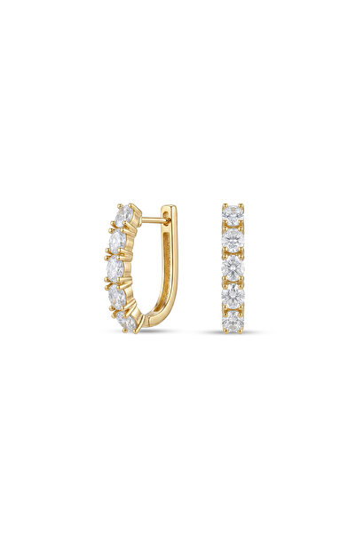 Charmist Steel Zircon Luna Earrings