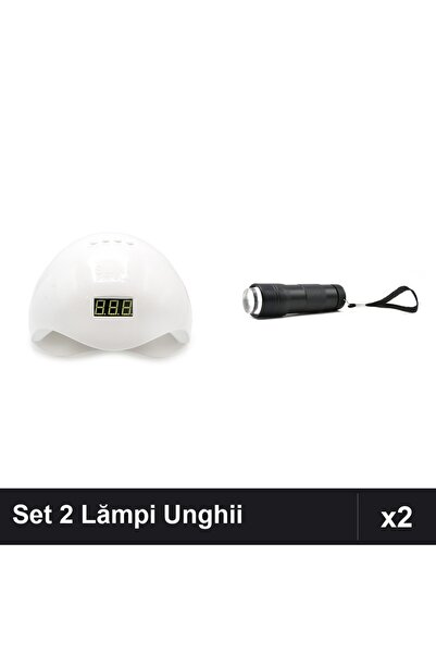 NAİLS Set 2 Lămpi UV/LED Profesionale Manichiură: 48W SUN5 + 12W Lanternă Sil...