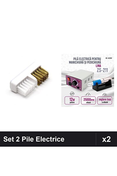 NAİLS Set 2 Pile Electrice Manichiură Pedichiură ZS-211 25.000 RPM 12W