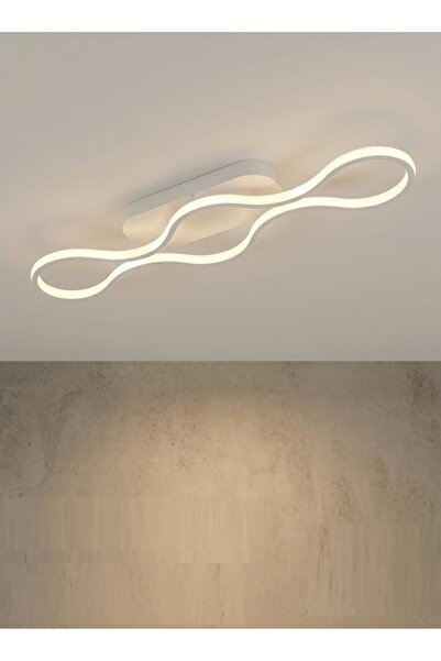Lzy Avize Store Serenity Curve LED Avize – İnce Dalgalı Salon & Yatak Odası L...