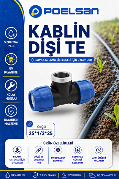 POELSAN KABLİN DİŞİ TE 25*1/2*25