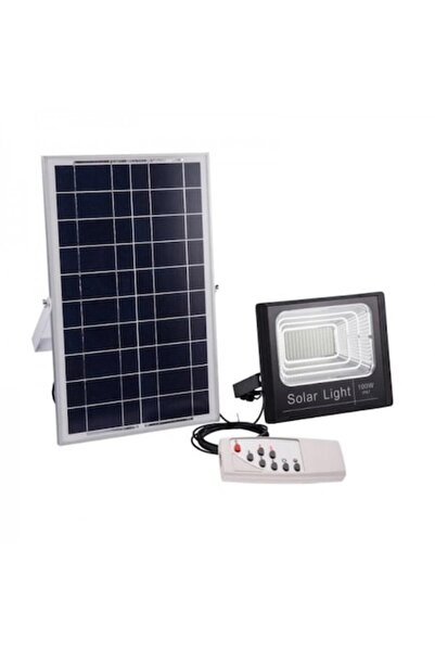 Jortan Προβολέας LED με ηλιακό πάνελ, 100W, περιλαμβάνεται τηλεχειριστήριο