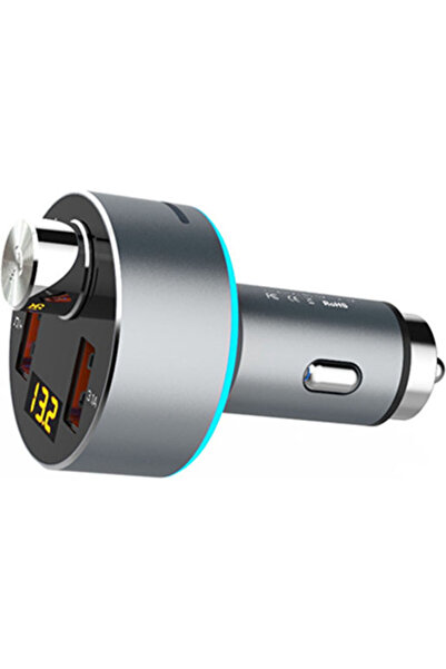 EZRA Πομπός FM Αυτοκινήτου EA-15 με Bluetooth / USB Ασημί