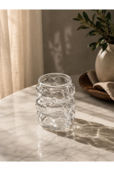 LEYA HOME 4-Piece Borosilicate Glass Grape Glass Latte Hot/Cold Soft Drink Gl...