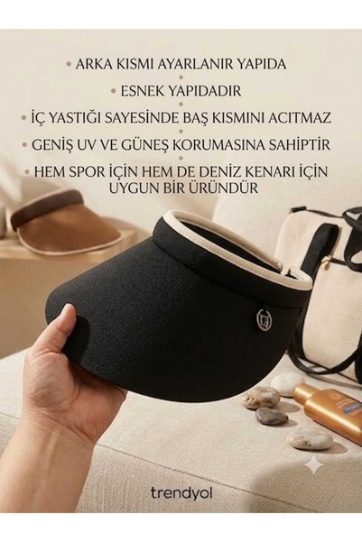 Dev Women's Visor Hat with Wide Uv Protection