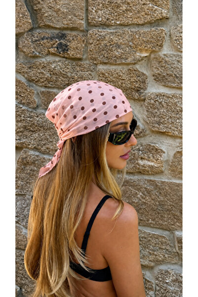 Nurcanilirboutique Puantiye detaylı saç & bel kuşak bandanası