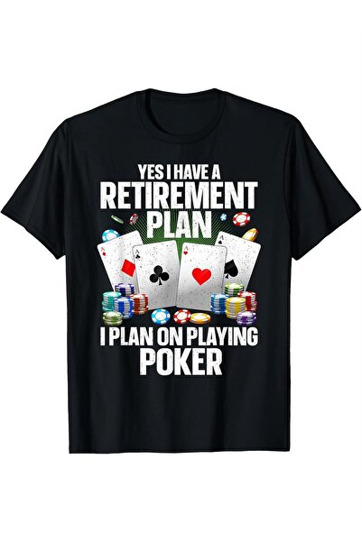 1001moda Fuy Graphic T-Shirt Me | "Yes Have a Retiremet I Pla o Poker" Sloga ...