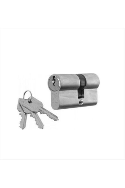 DOMUS Κύλινδρος Κλειδαριάς Ασφαλείας 75mm (30-45) με 3 Κλειδιά Ασημί