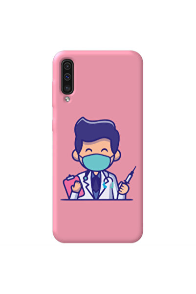 Other Samsung A70 Specialist Doctor Pink Colored Silicone TPU Θήκη