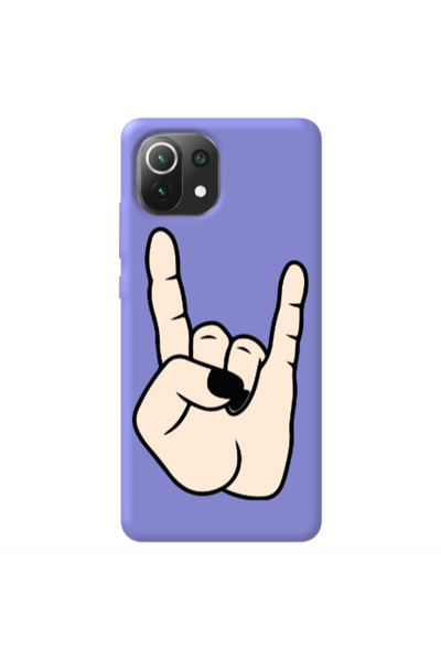 Other Xiaomi Mi 11 Lite Rock Purple Colored Silicone TPU Θήκη