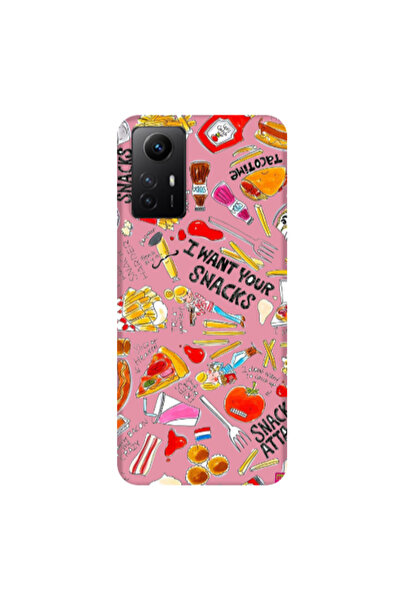 Other Xiaomi Redmi Note 12s Snack attack Pink Colored Silicone TPU Θήκη