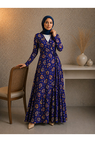 Defkay 100% Cotton Combed Cotton Side Lace Summer Prayer Dress-Hijab Dress
