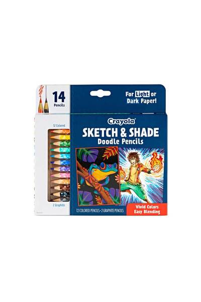 Crayola - Sketch And Shade Doodle Pencils, 14 Count