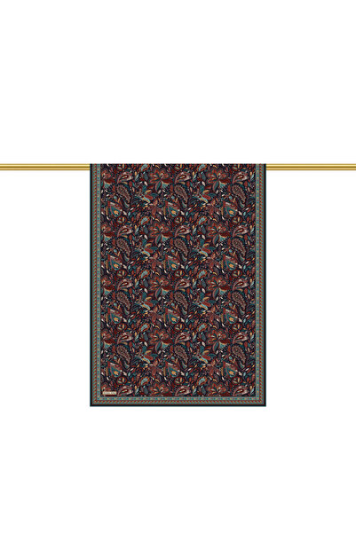 Bursa İpek Deringöl Ahenk Pattern Crepe Silk Shawl