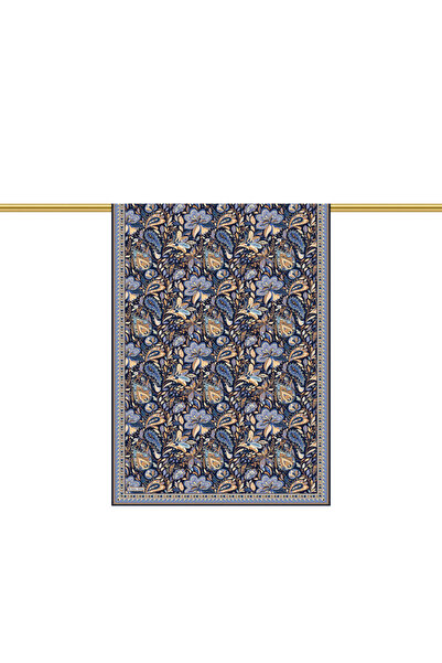 Bursa İpek Peony Ahenk Pattern Crepe Silk Shawl