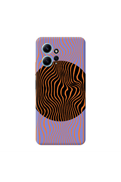 Other Xiaomi Redmi Note 12 4G Trapezoidal lines Purple Colored Silicone TPU Θήκη