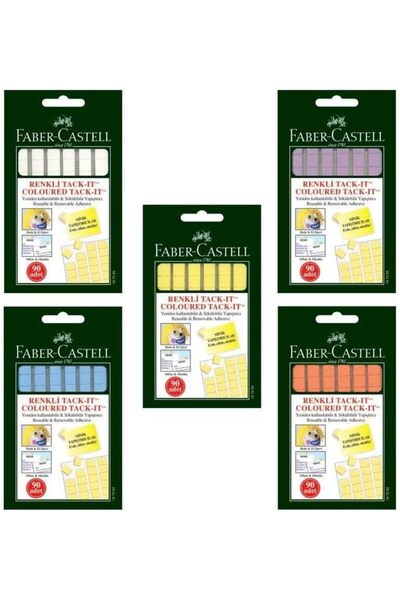 Genel Markalar Tack It 50 Gr Yapıştırıcı, Sökülebilir ve Yeniden Kullanılabilir Yapıştırıcı (Çok Renkli, Asorti)