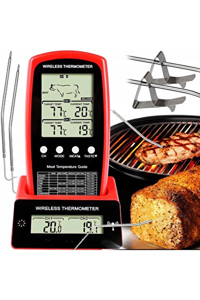 zola Termometru digital pentru carne, 2 sonde inox, afisaj LCD, interval -50-...