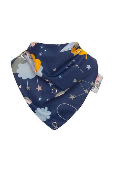 Bocioland Bavetica tip bandana Fox cu inel de dentitie,realizata din bumbac 1...