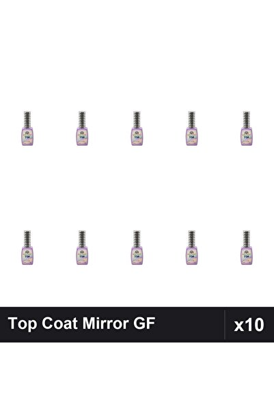 global fashion Pachet 10 Top Coat Efect Oglindă TOP SHINE 12ml Nr.01-11 Fără ...