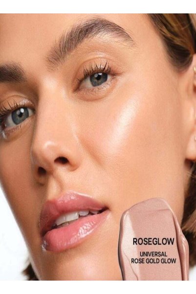 SAIE Glowy Super Gel - Lightweight Dewy Multipurpose Illuminator , Roseglow - universal rose gold glow - 30ml