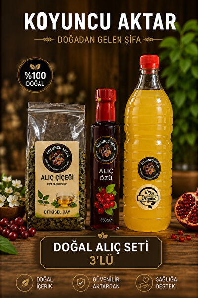 Koyuncu Aktar Doğal Alıç Seti 3'lü – Alıç Özü, Alıç Sirkesi ve Alıç Çiçeği | ...