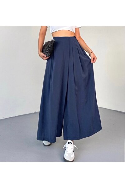Haticepalas Pile Detailed Elastic Waist Skirt Trousers