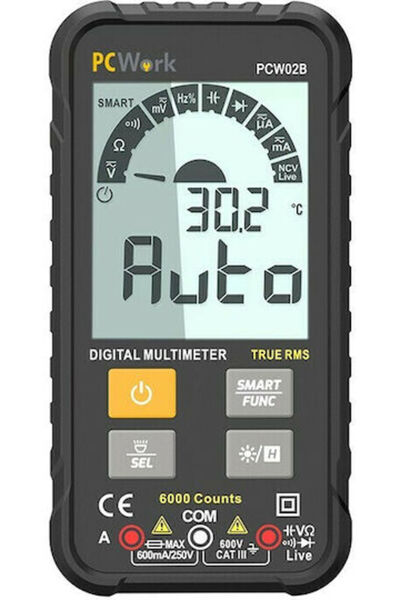 Other Pcwork PCW02B Ψηφιακό Πολύμετρο Τσέπης True RMS με Μέτρηση AC / DC / Αν...